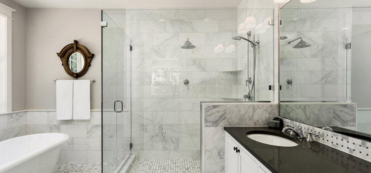 bathroom shower door installation in Santa Barbara