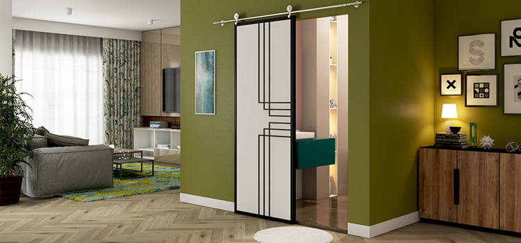sliding bathroom door installation in Santa Barbara